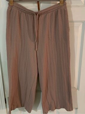 BearPaw Knit Wide-Leg Drawstring Pants.